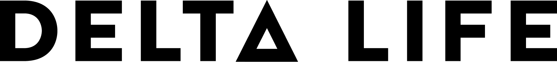 Delta Life logo musta